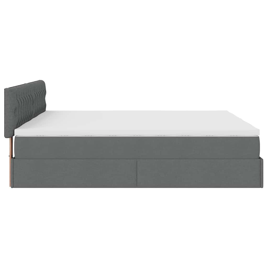 Struttura Letto Pouf con Materassi 160x200 cm in Tessuto | homemem39