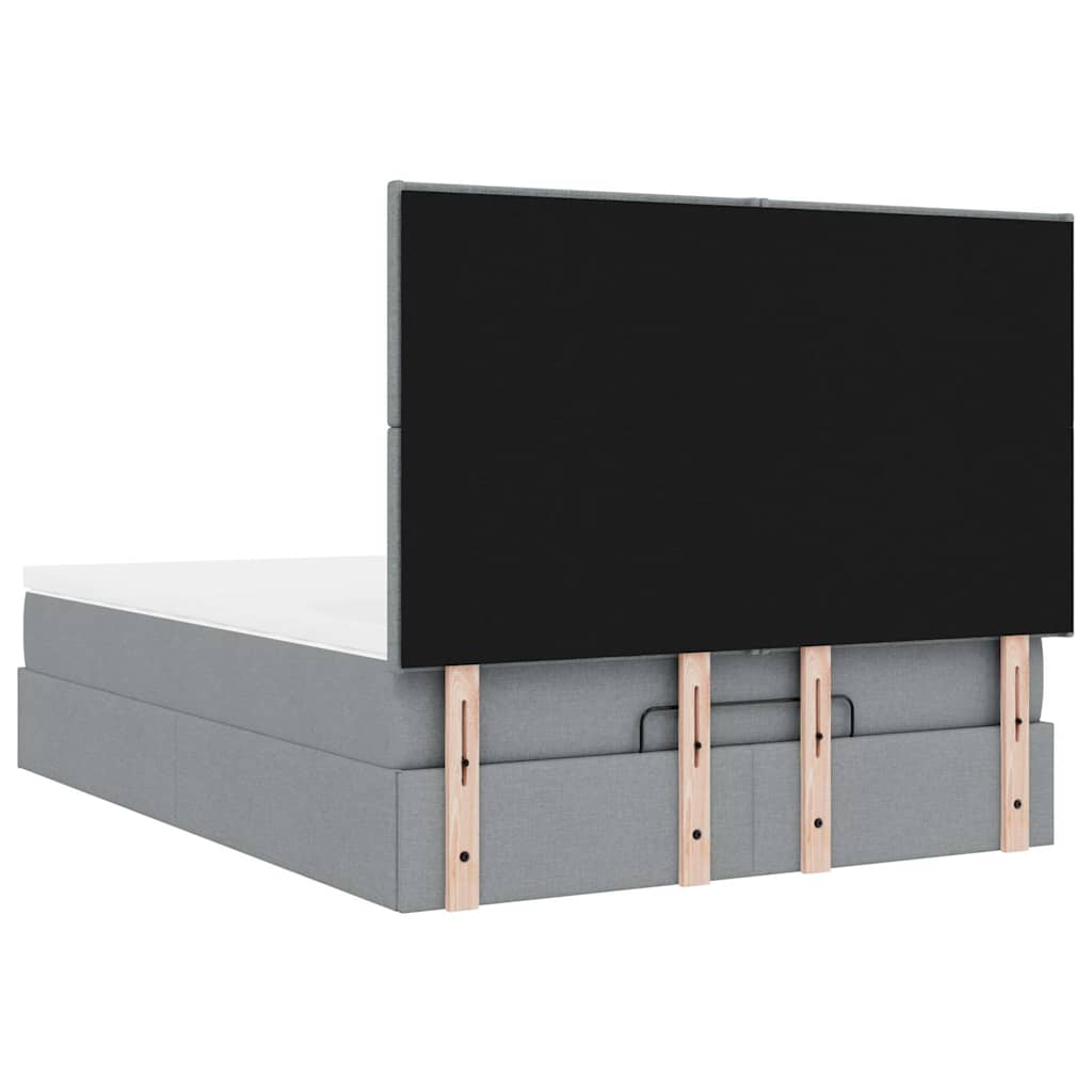Struttura Letto Pouf con Materasso 140x200 cm in Tessuto | homemem39