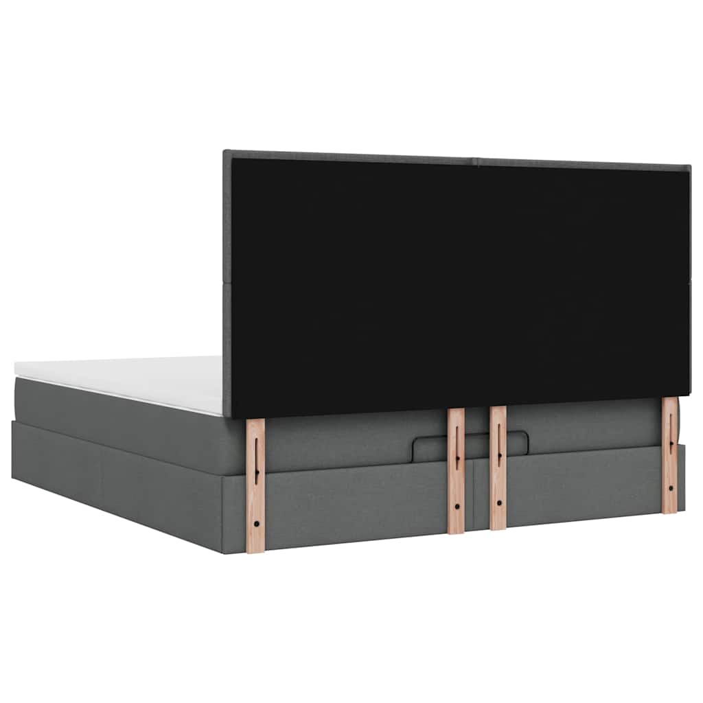 Struttura Letto Pouf con Materasso 180x200 cm in Tessuto | homemem39