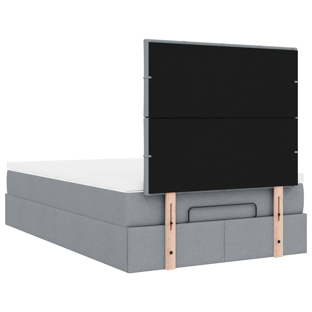 Struttura Letto Pouf con Materasso 120x200 cm in Tessuto | homemem39