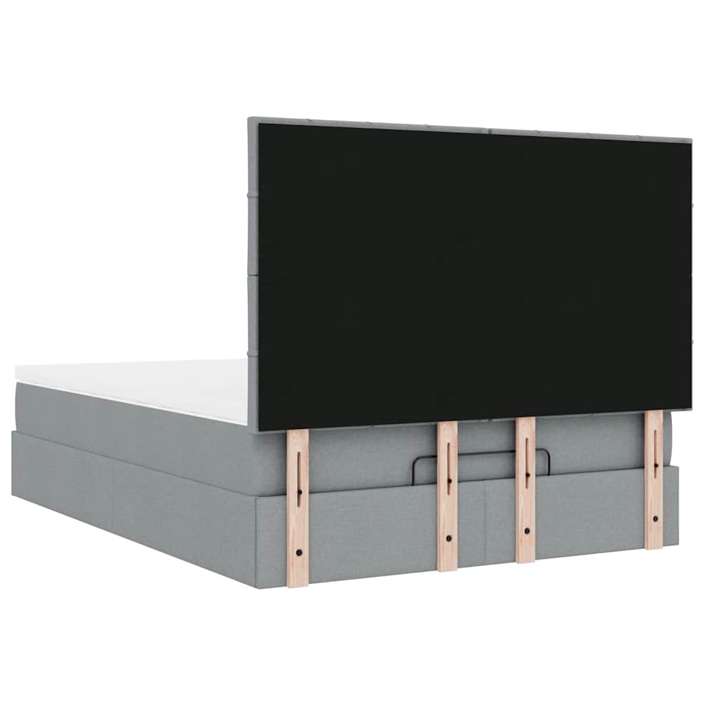 Struttura Letto Pouf con Materasso 140x200 cm in Tessuto | homemem39