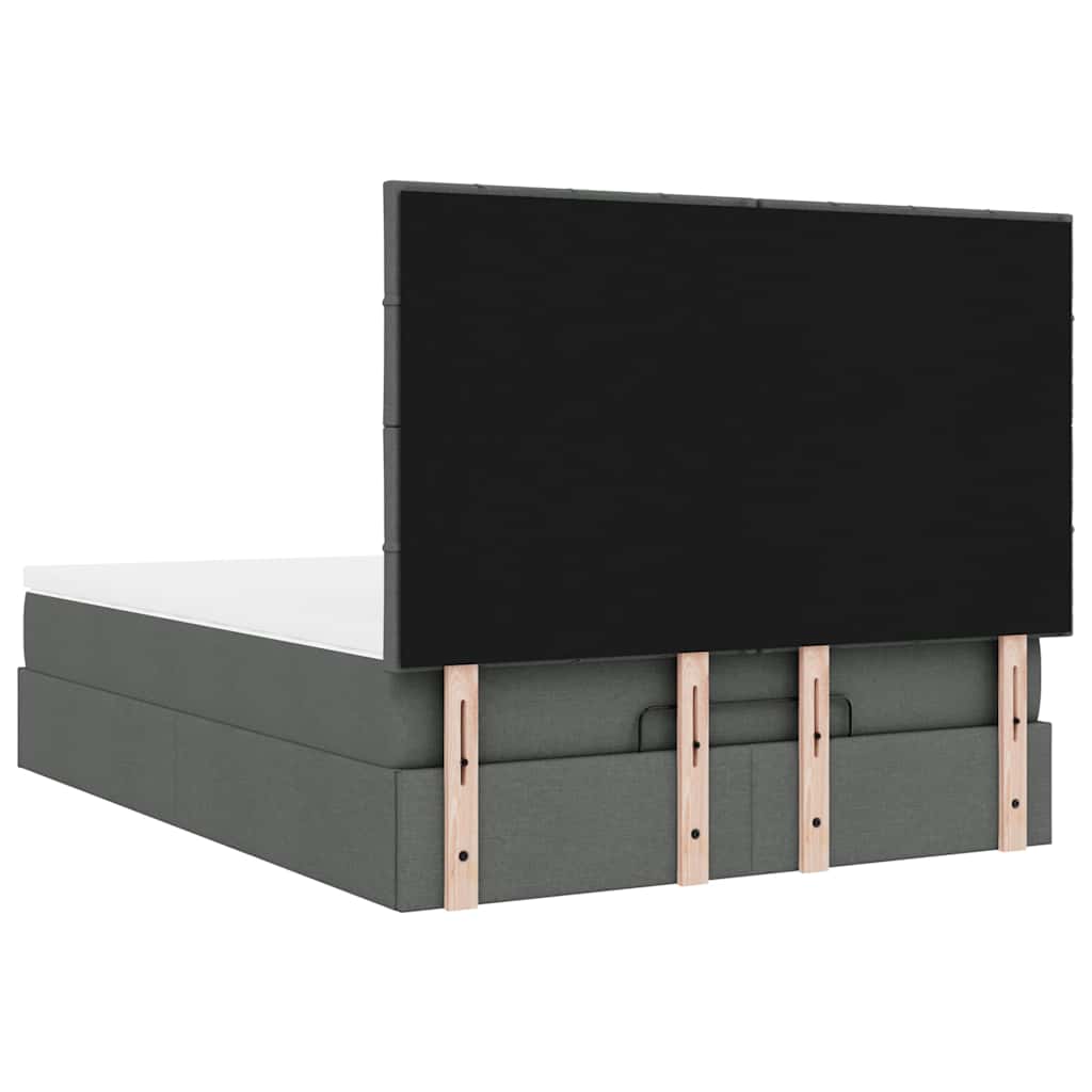 Struttura Letto Pouf con Materasso 140x200 cm in Tessuto - homemem39