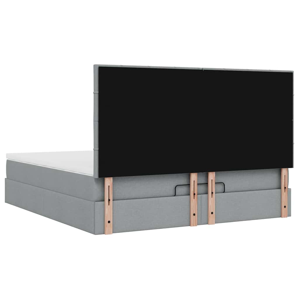 Struttura Letto Pouf con Materasso 180x200 cm in Tessuto | homemem39