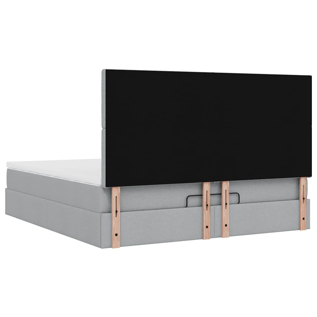 Struttura Letto Pouf con Materasso 180x200 cm in Tessuto | homemem39