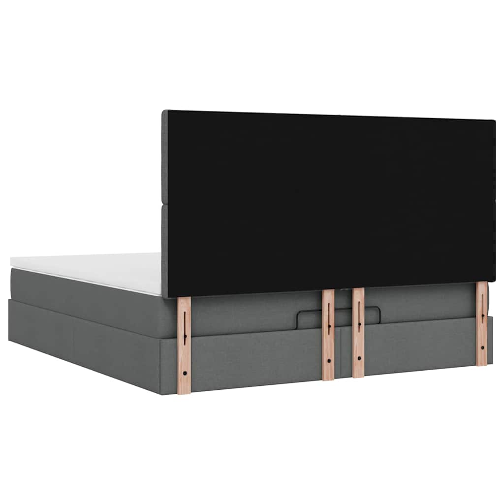 Struttura Letto Pouf con Materasso 180x200 cm in Tessuto | homemem39