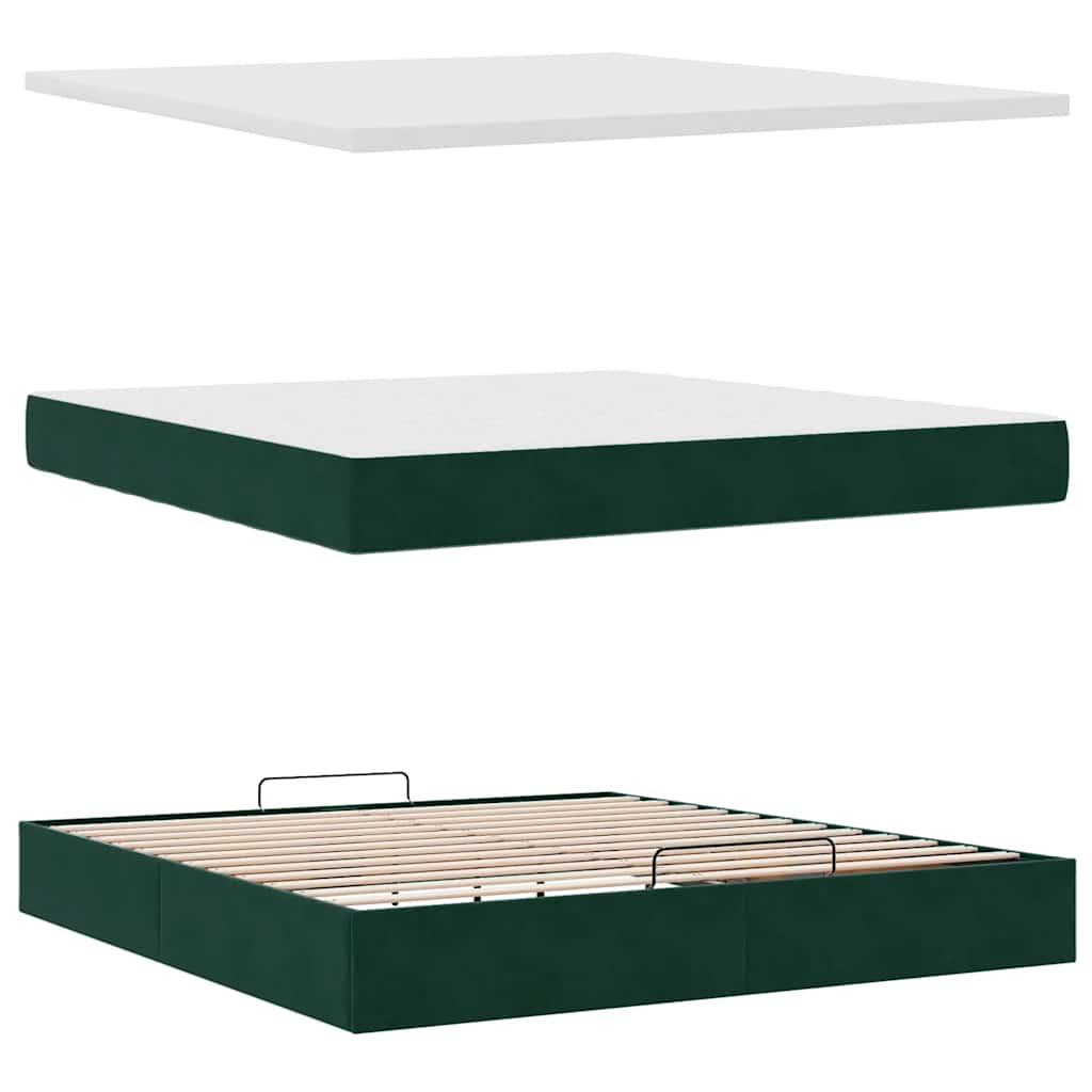 Struttura Letto Pouf con Materassi 180x200 cm Velluto | homemem39