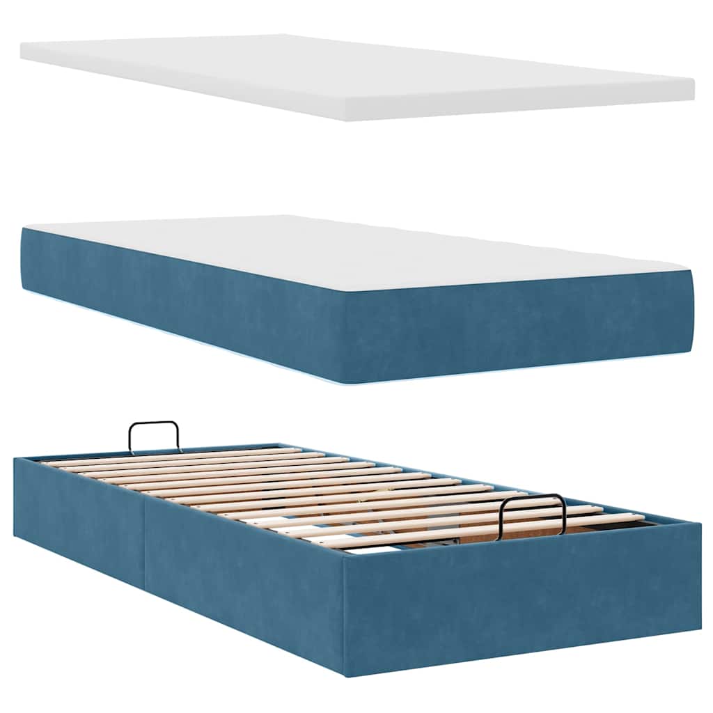 Struttura Letto Pouf con Materassi 180x200 cm Velluto | homemem39