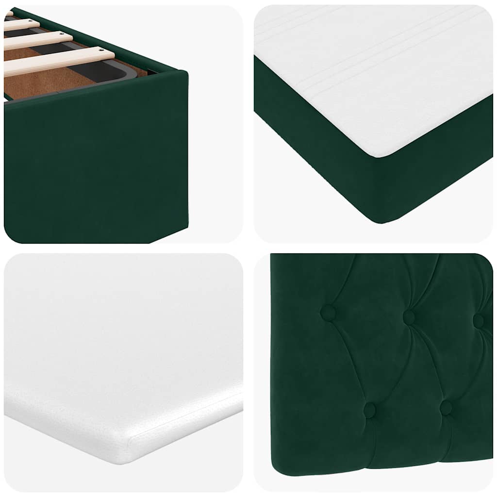 Struttura Letto Pouf con Materassi 160x200 cm Velluto | homemem39