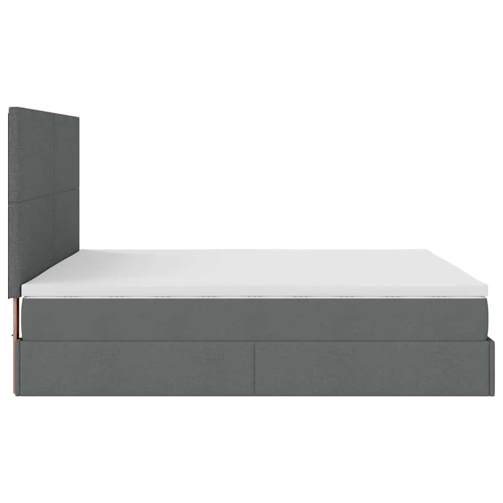 Struttura Letto Pouf con Materasso 180x200 cm in Tessuto | homemem39
