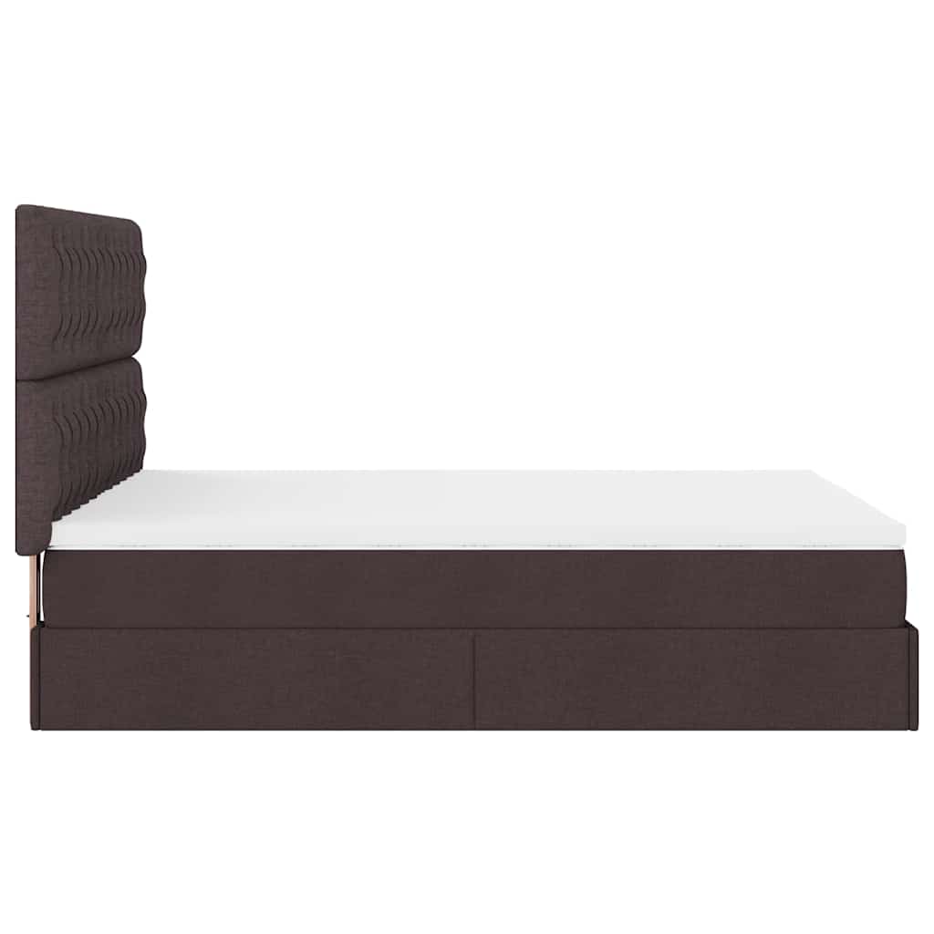 Struttura Letto Pouf con Materasso 140x190 cm in Tessuto | homemem39