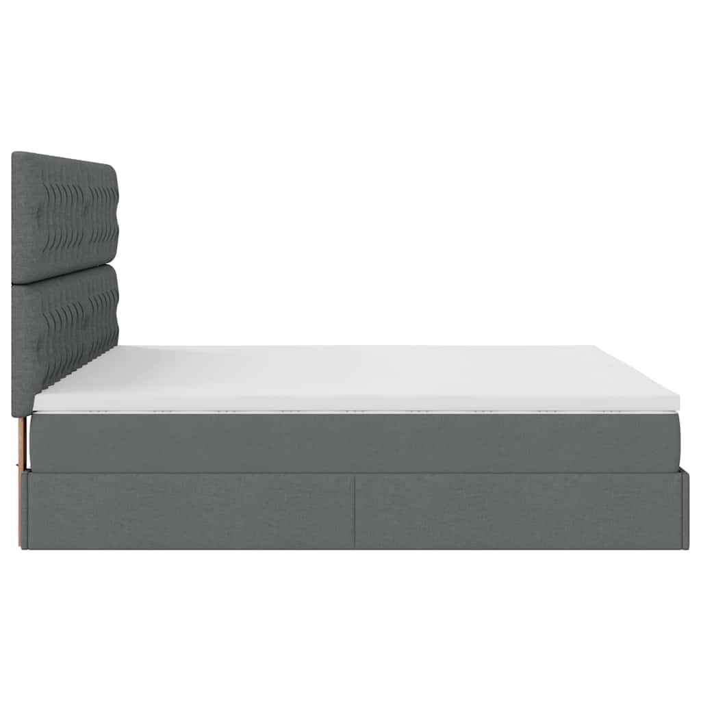 Struttura Letto Pouf con Materasso 160x200 cm in Tessuto | homemem39