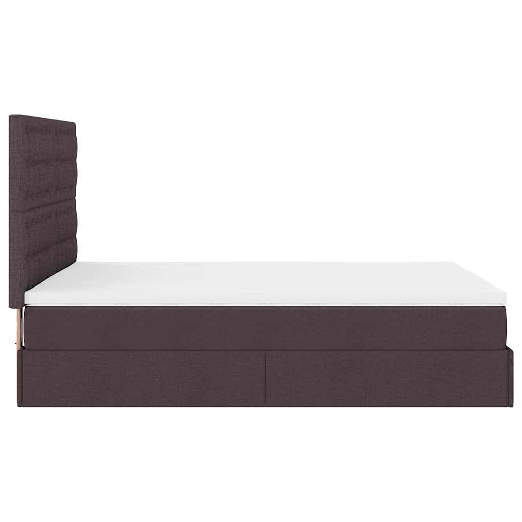 Struttura Letto Pouf con Materasso 140x200 cm in Tessuto | homemem39