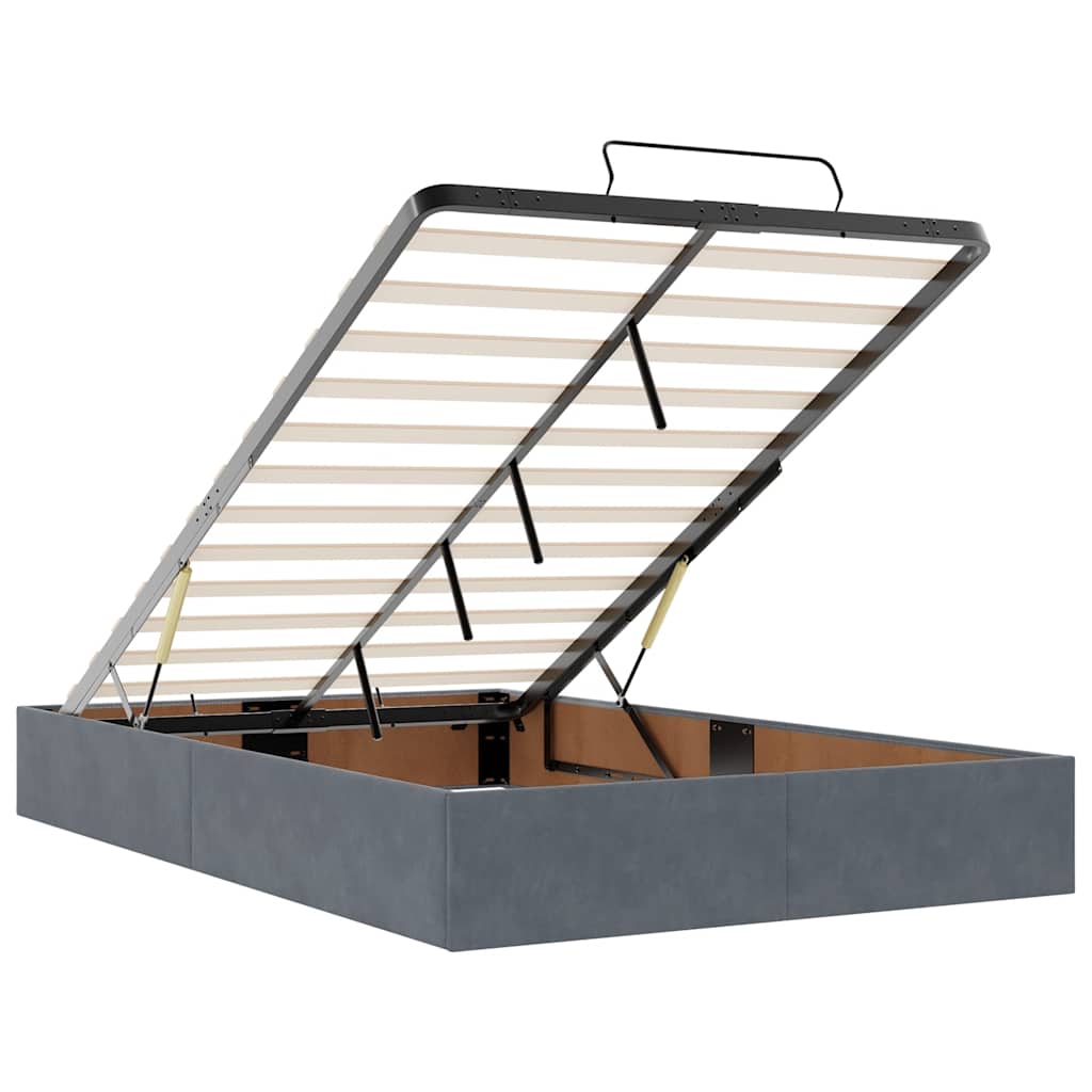 Struttura Letto Pouf con Materassi 120x200 cm Velluto - homemem39