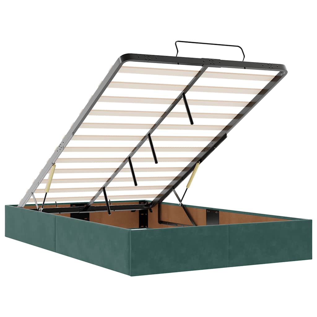 Struttura Letto Pouf con Materassi 120x200 cm Velluto