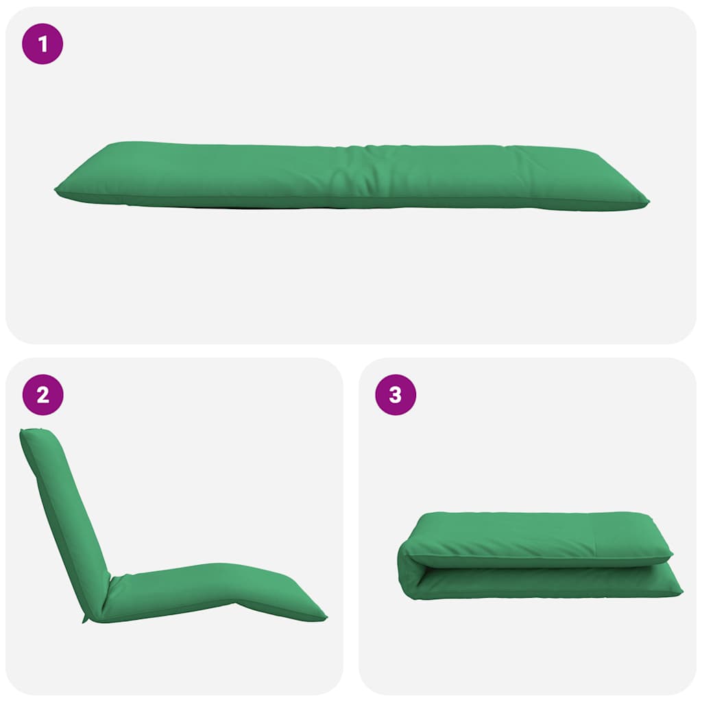 Lettino Pieghevole Verde 175x54x8,5 cm in Tessuto Oxford - homemem39