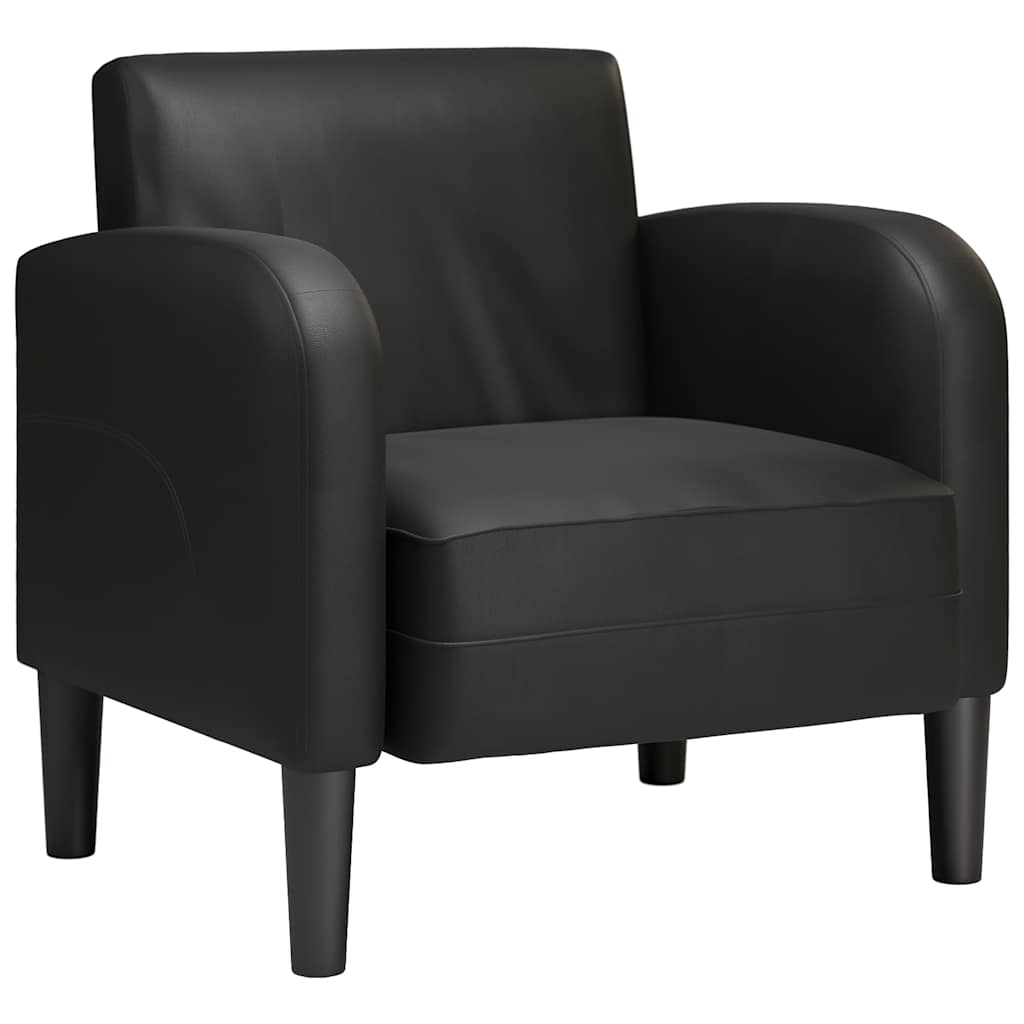 Divano Sedia con Braccioli Nero 54 cm in Similpelle