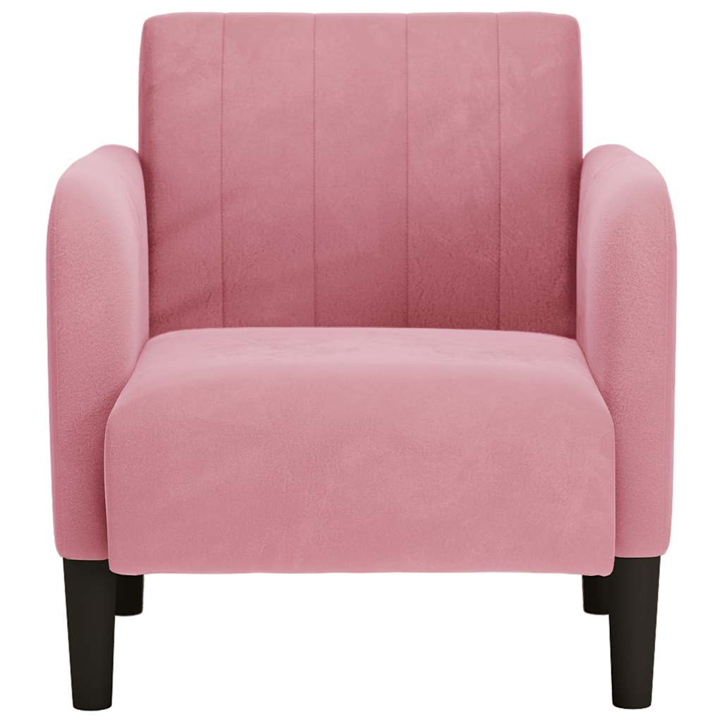 Divano Sedia con Braccioli Rosa 54 cm in Velluto - homemem39