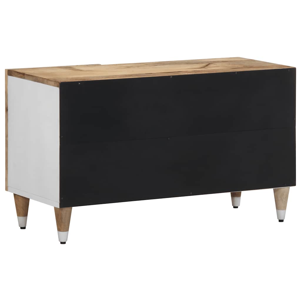Mobile Porta TV 80x31,5x46 cm in Legno Massello di Mango - homemem39