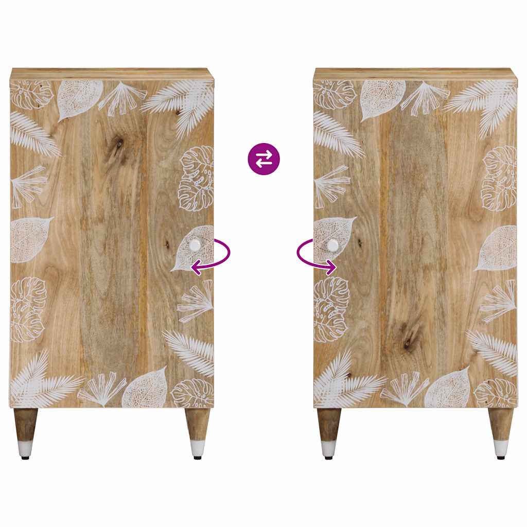 Credenza 40x33,5x75 cm in Legno Massello di Mango - homemem39
