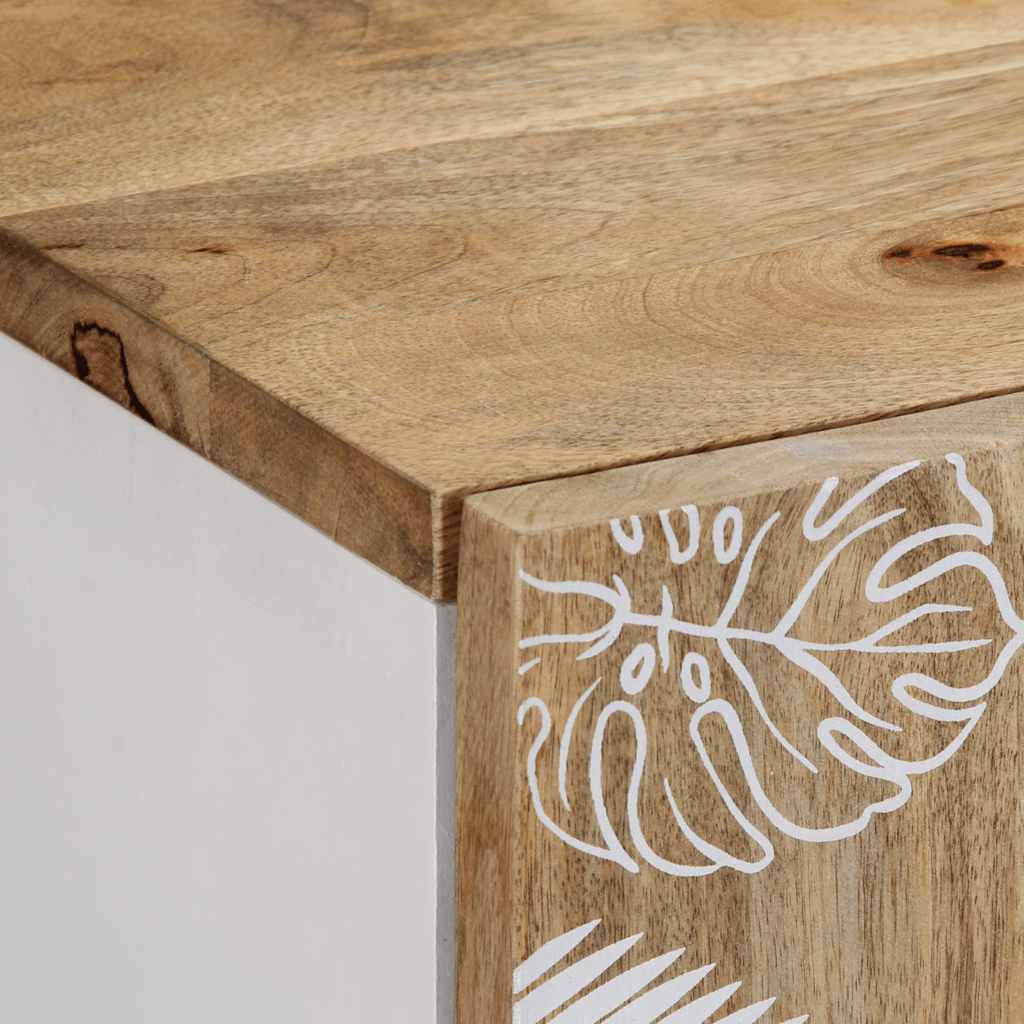 Credenza 40x33,5x75 cm in Legno Massello di Mango - homemem39