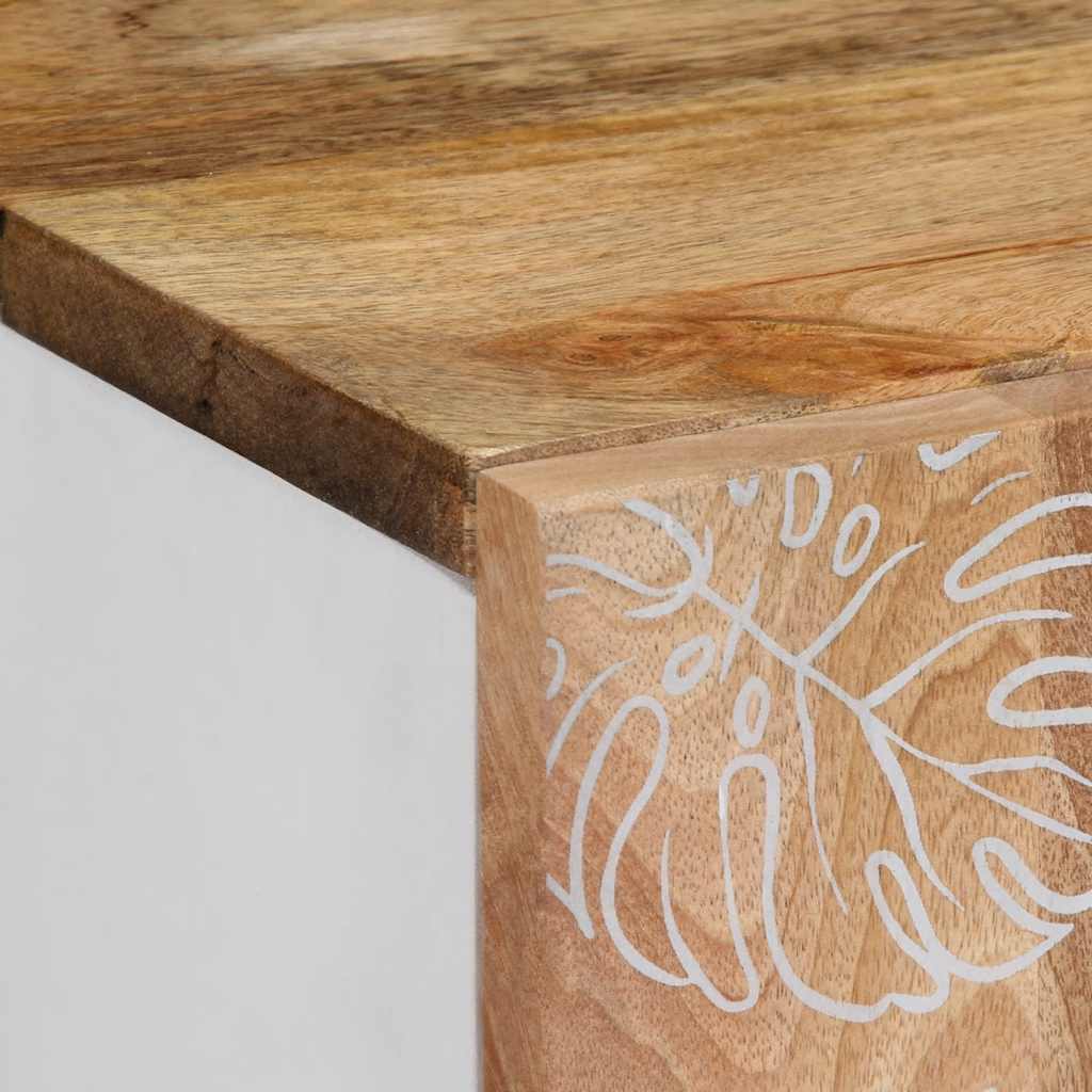Credenza 60x33,5x75 cm in Legno Massello di Mango - homemem39