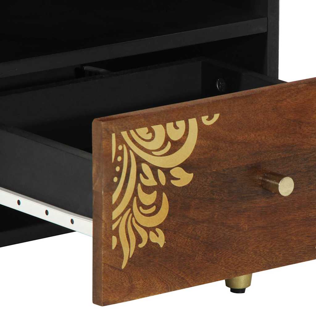 Armadio da Notte 2 pcs marrone ambrato 40 x 33 x 46 cm