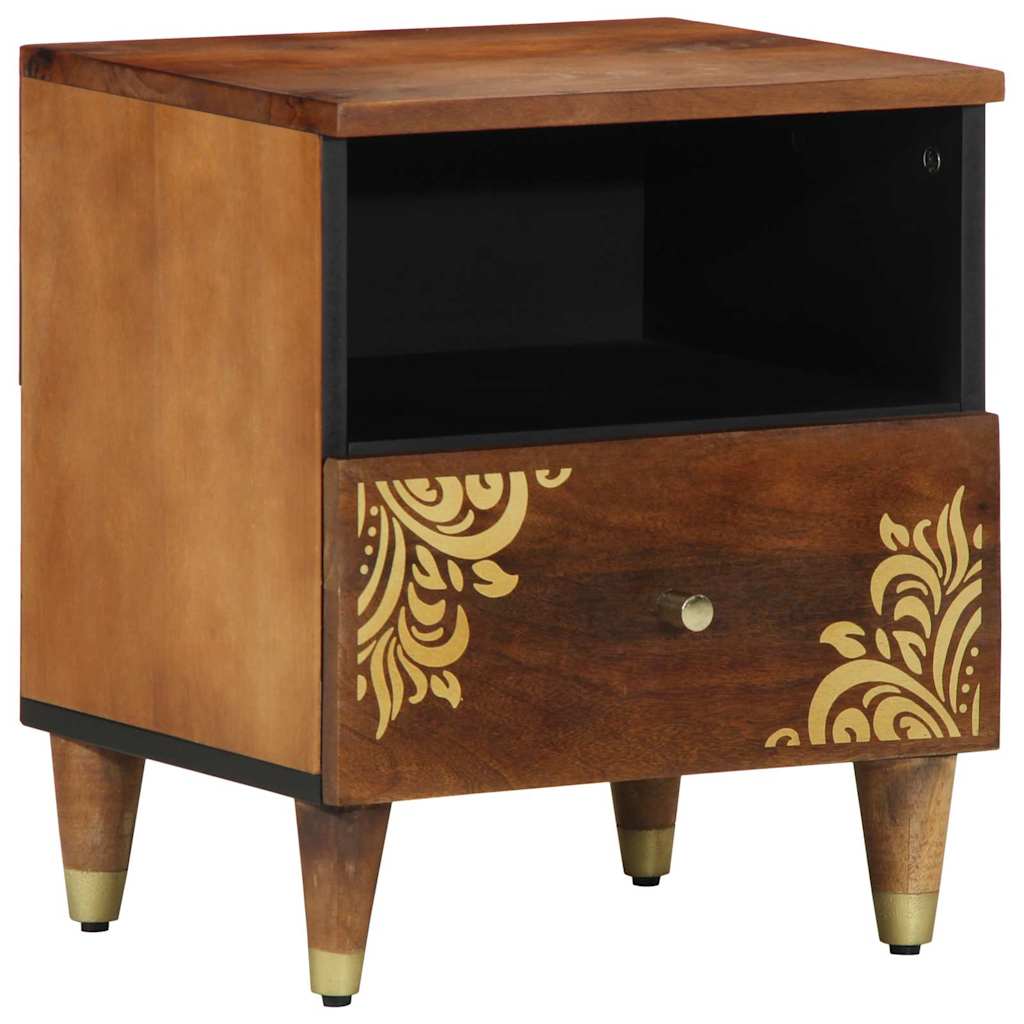 Armadio da Notte 2 pcs marrone ambrato 40 x 33 x 46 cm