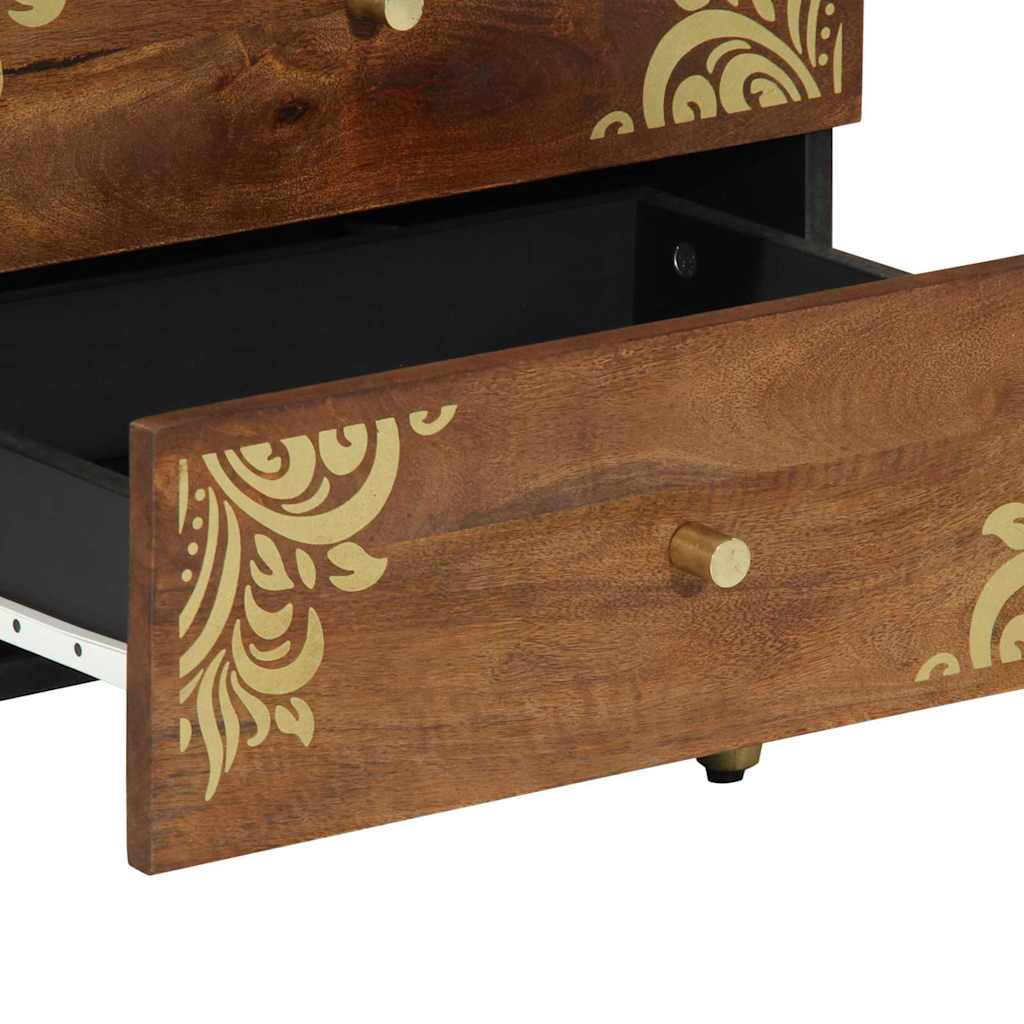 Armadio da Notte con cassetto marrone ambrato 50 x 33 x 62 cm