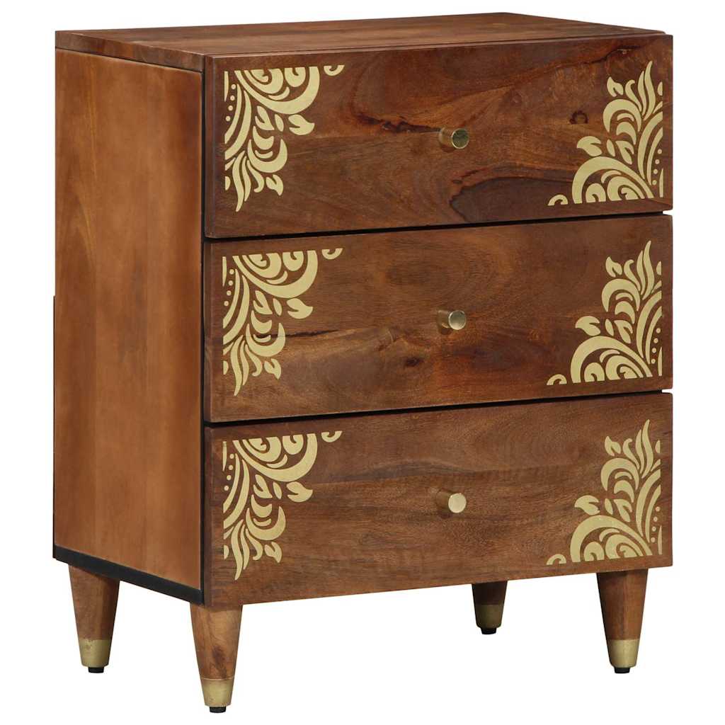 Armadio da Notte con cassetto marrone ambrato 50 x 33 x 62 cm