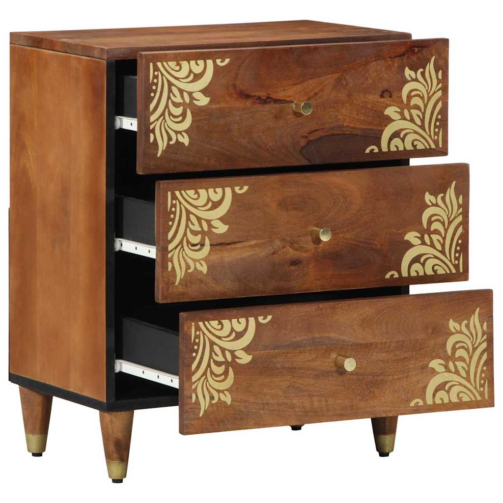 Armadio da Notte con cassetto marrone ambrato 50 x 33 x 62 cm