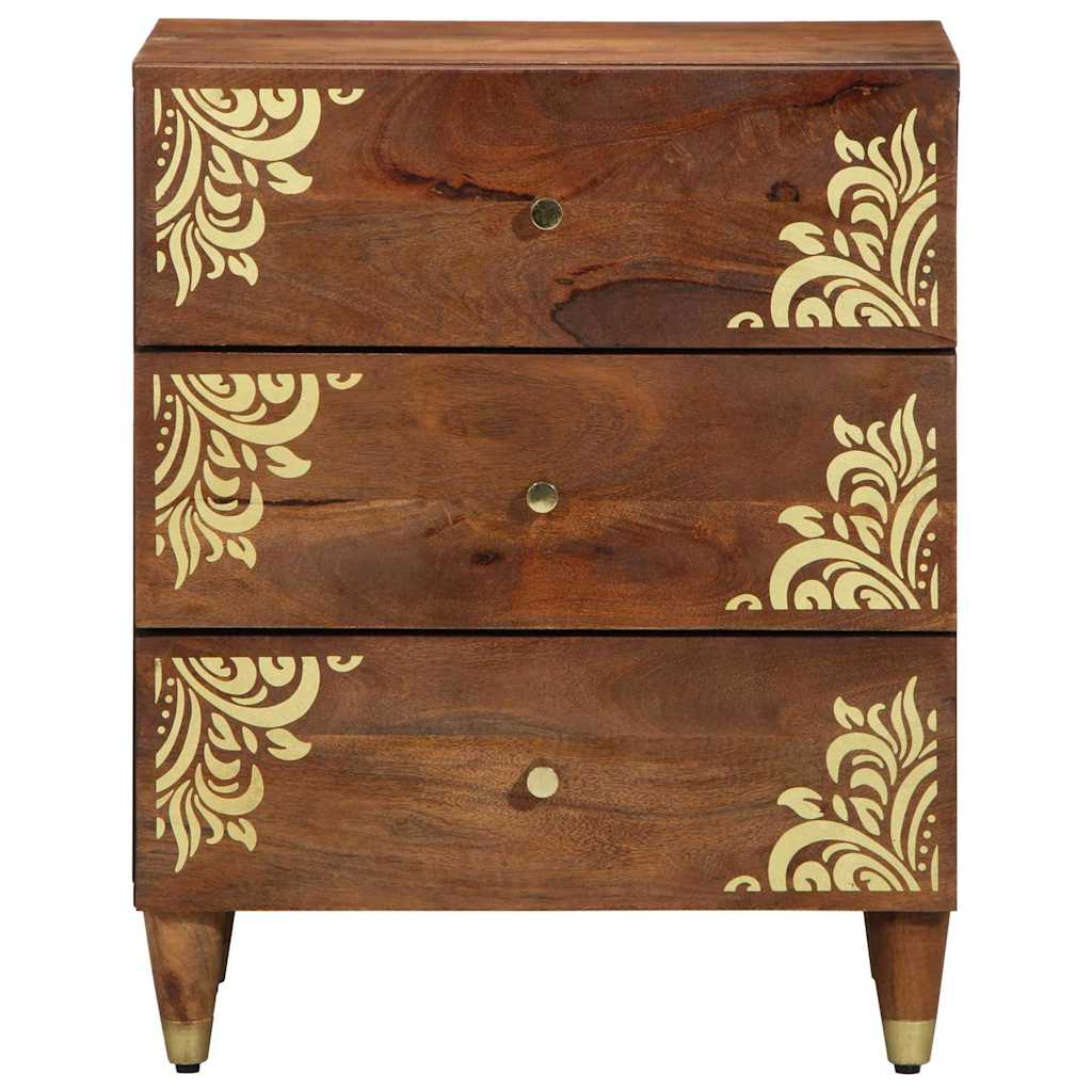 Armadio da Notte con cassetto marrone ambrato 50 x 33 x 62 cm
