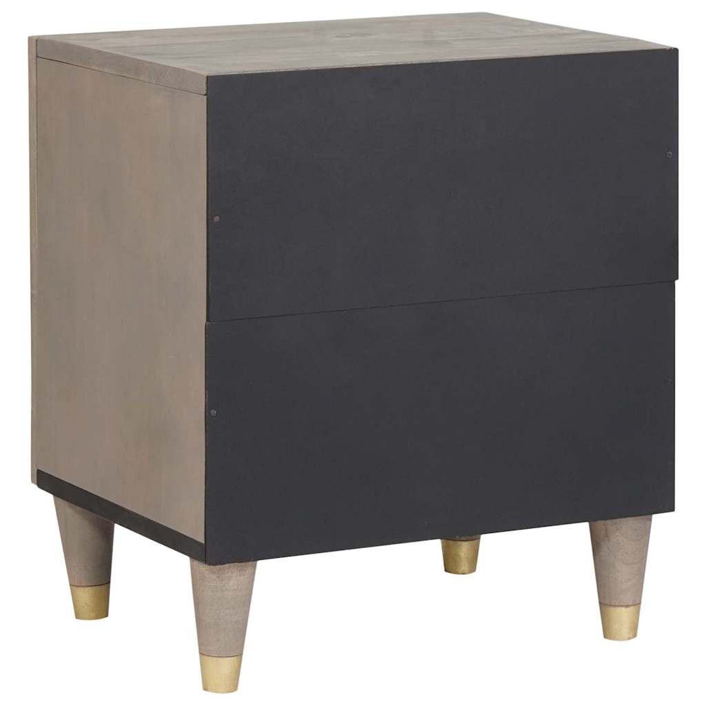 Armadio da Notte 2 pcs Grigio 40 x 33 x 46 cm