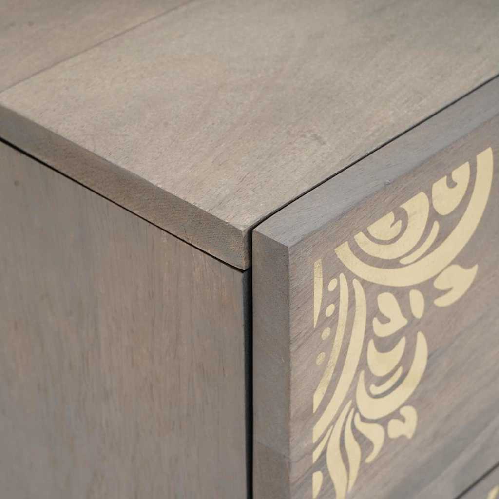 Armadio da Notte con cassetto 2 pcs Grigio 40 x 33 x 46 cm