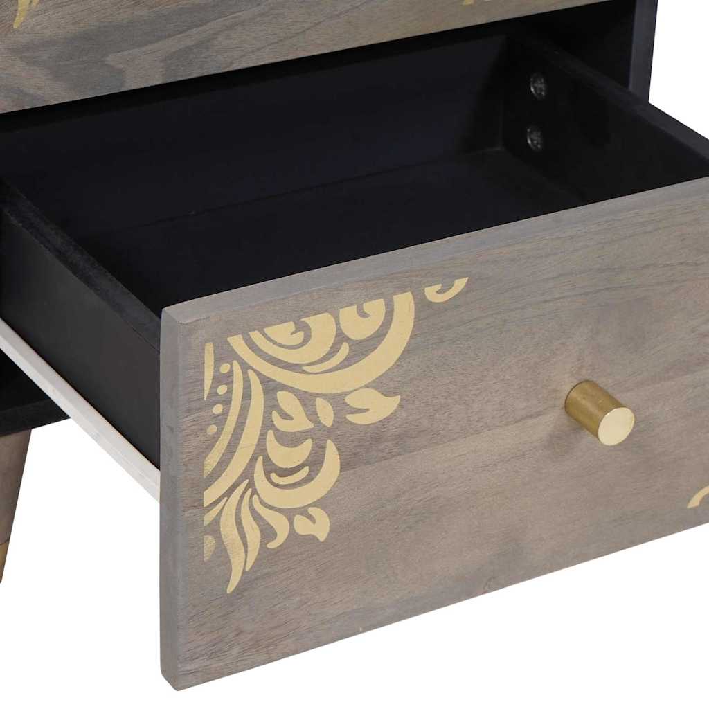 Armadio da Notte con cassetto 2 pcs Grigio 40 x 33 x 46 cm