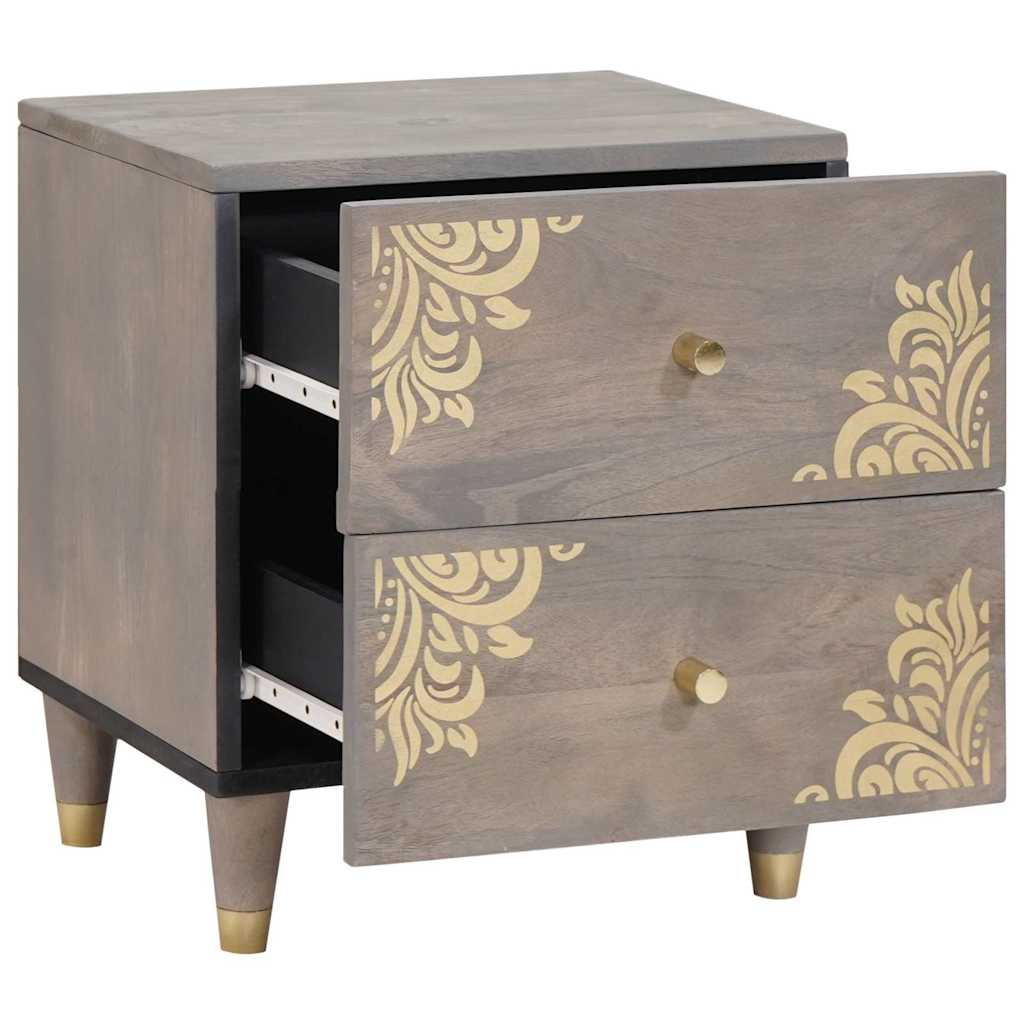 Armadio da Notte con cassetto 2 pcs Grigio 40 x 33 x 46 cm
