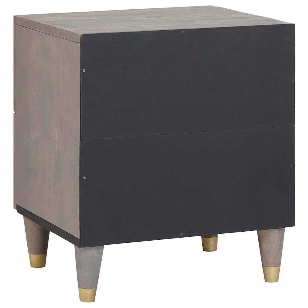 Armadio da Notte con cassetto 2 pcs Grigio 40 x 33 x 46 cm