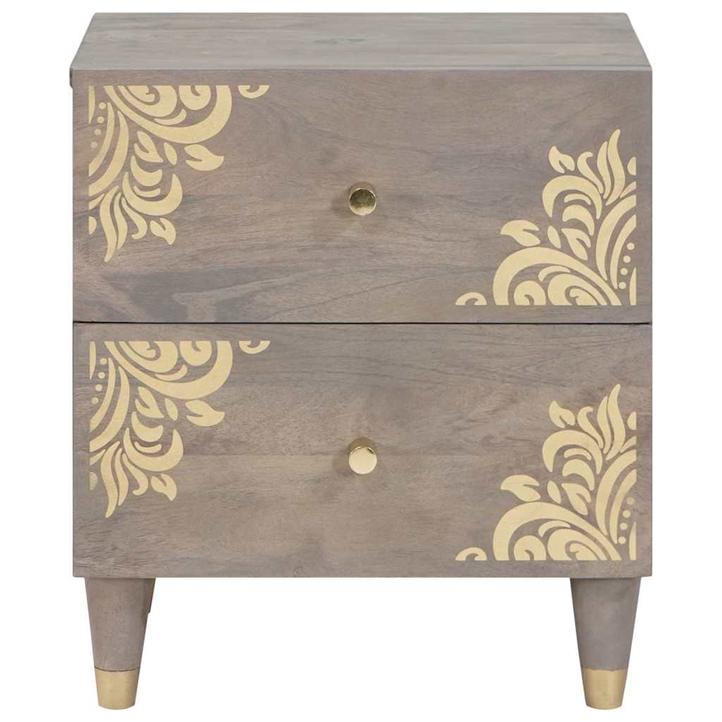 Armadio da Notte con cassetto 2 pcs Grigio 40 x 33 x 46 cm