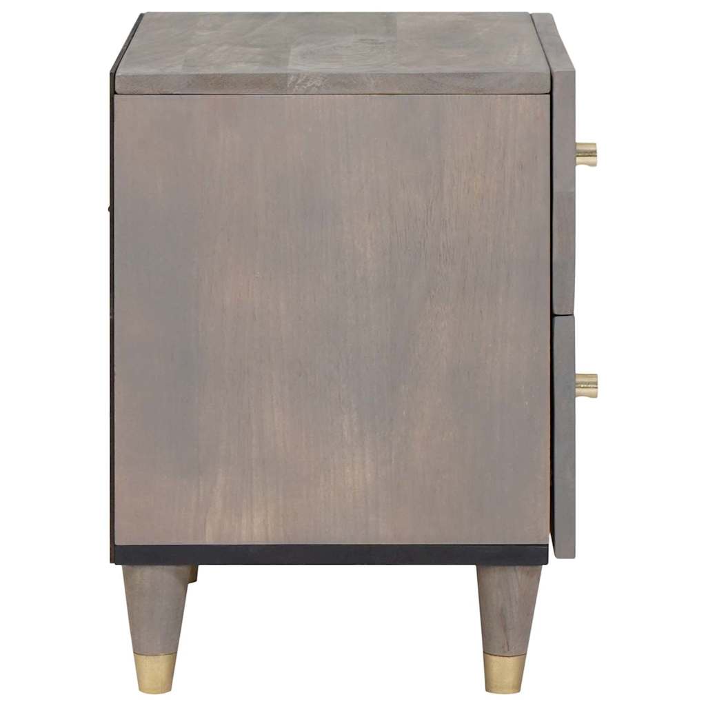 Armadio da Notte con cassetto 2 pcs Grigio 40 x 33 x 46 cm