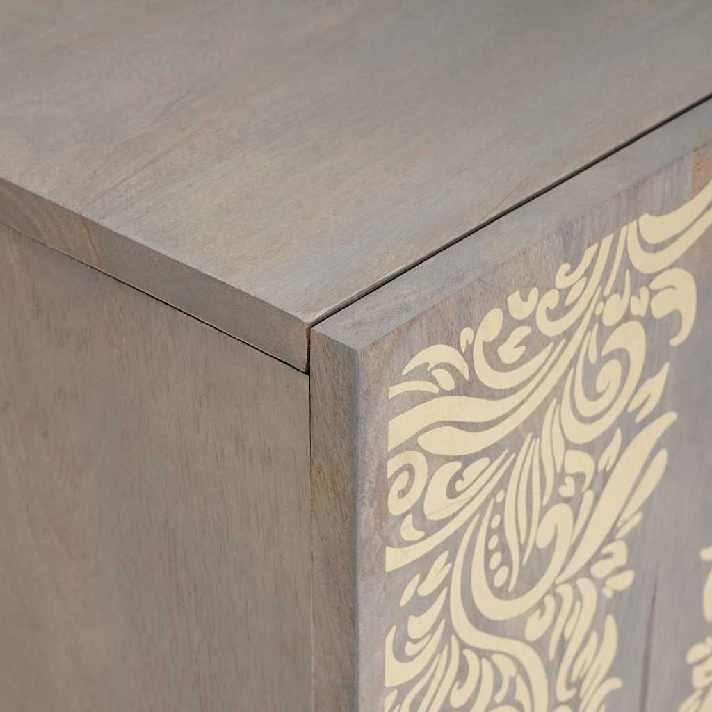 Mobile TV con lo scaffale Grigio e Oro 105 x 33.5 x 46 cm