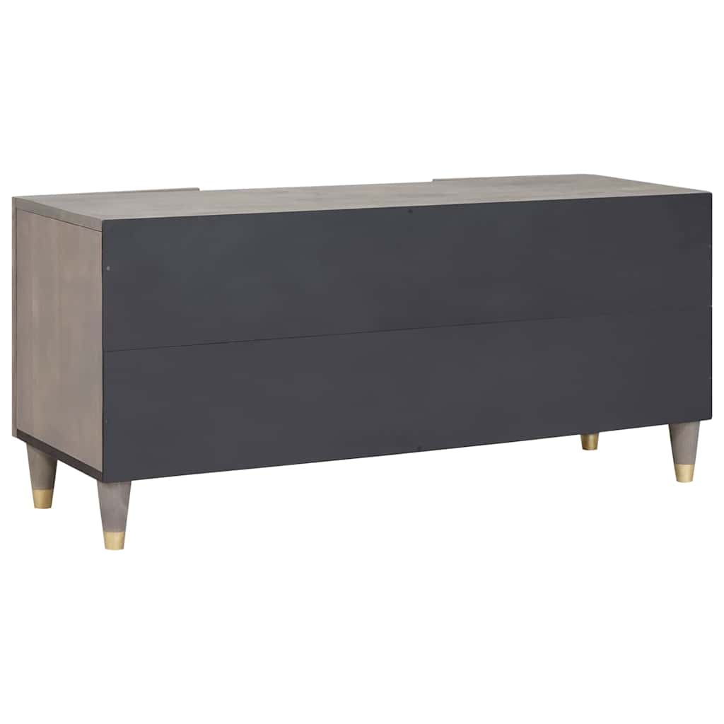 Mobile TV con lo scaffale Grigio e Oro 105 x 33.5 x 46 cm