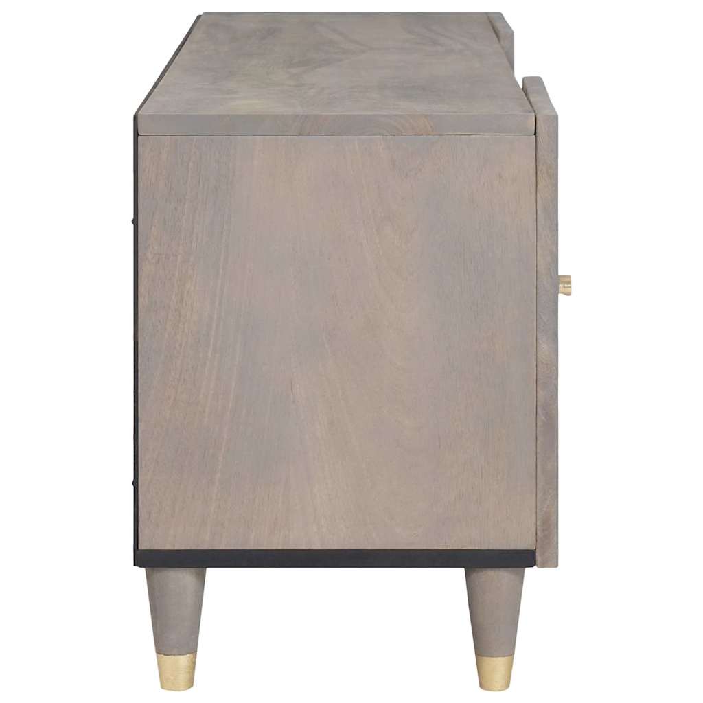 Mobile TV con lo scaffale Grigio e Oro 105 x 33.5 x 46 cm