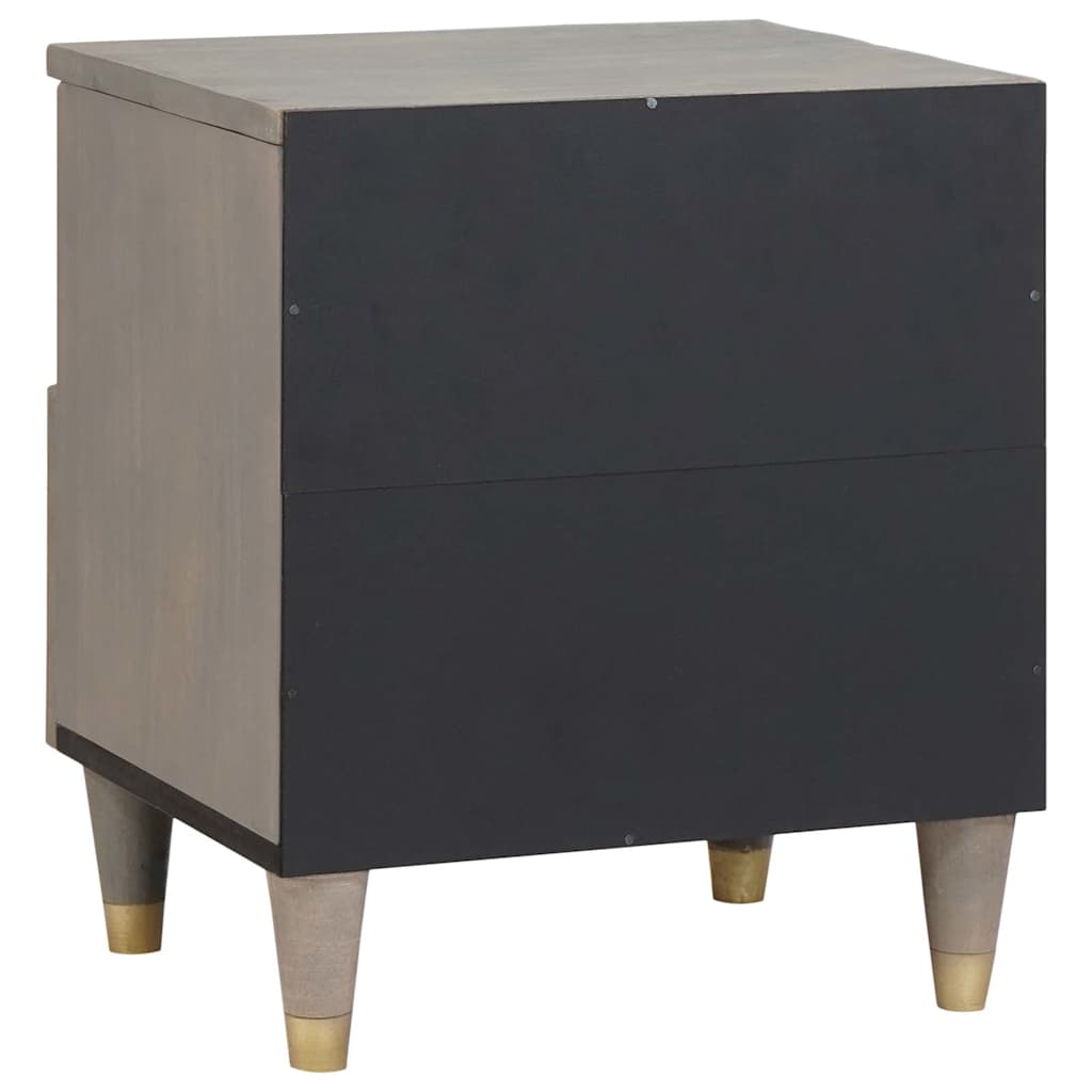 Armadio da Notte Grigio 40 x 33 x 46 cm legno massello di mango
