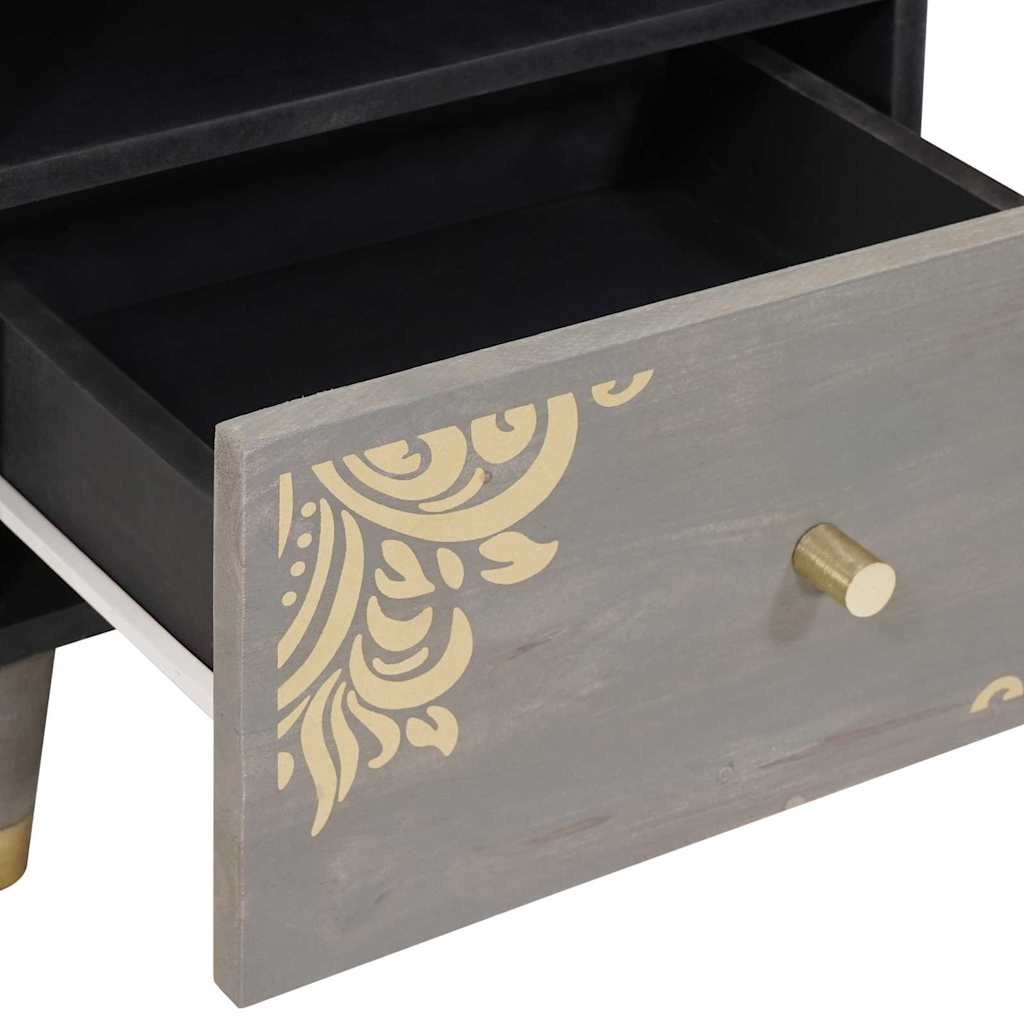 Armadio da Notte con cassetto 2 pcs Grigio 40 x 33 x 46 cm