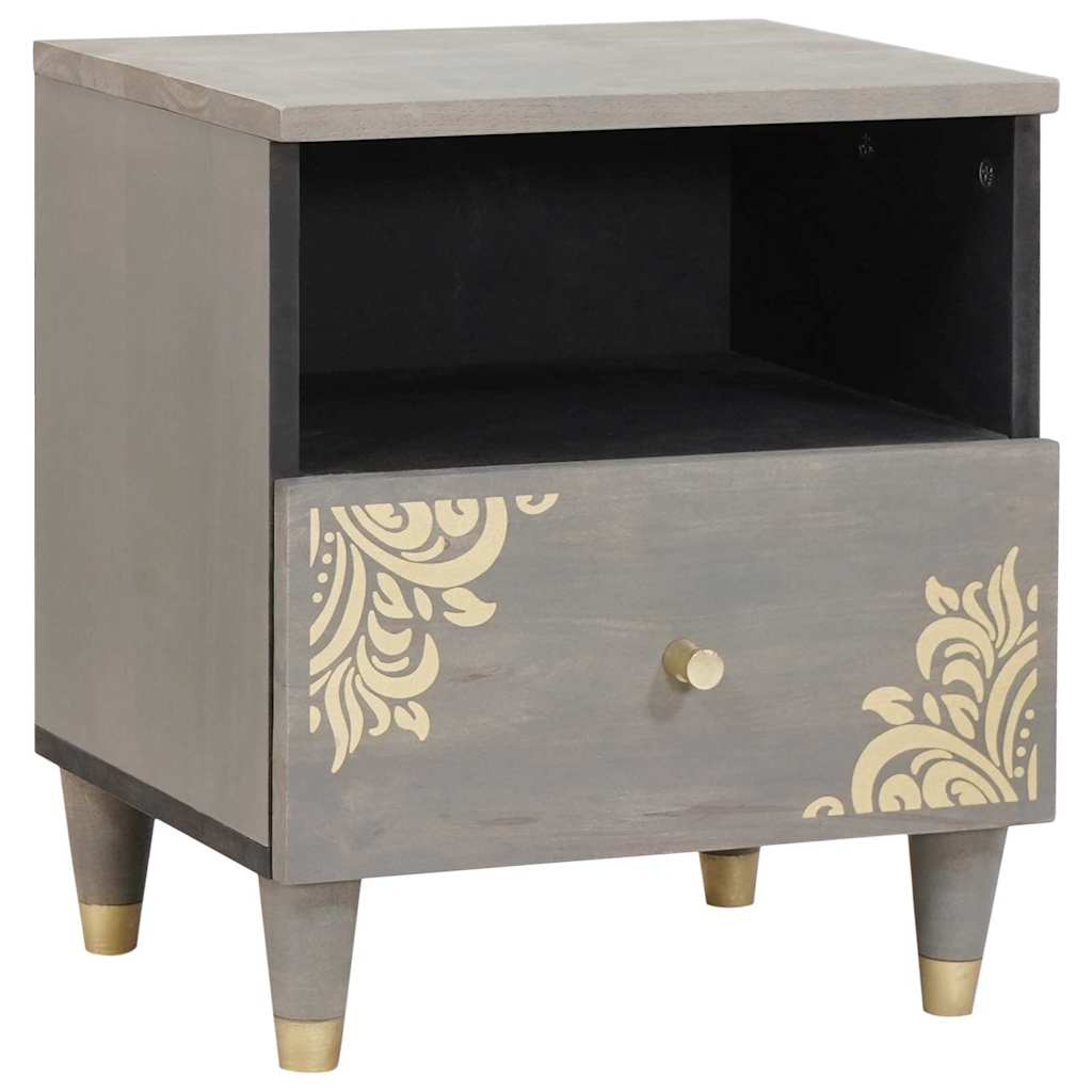 Armadio da Notte con cassetto 2 pcs Grigio 40 x 33 x 46 cm