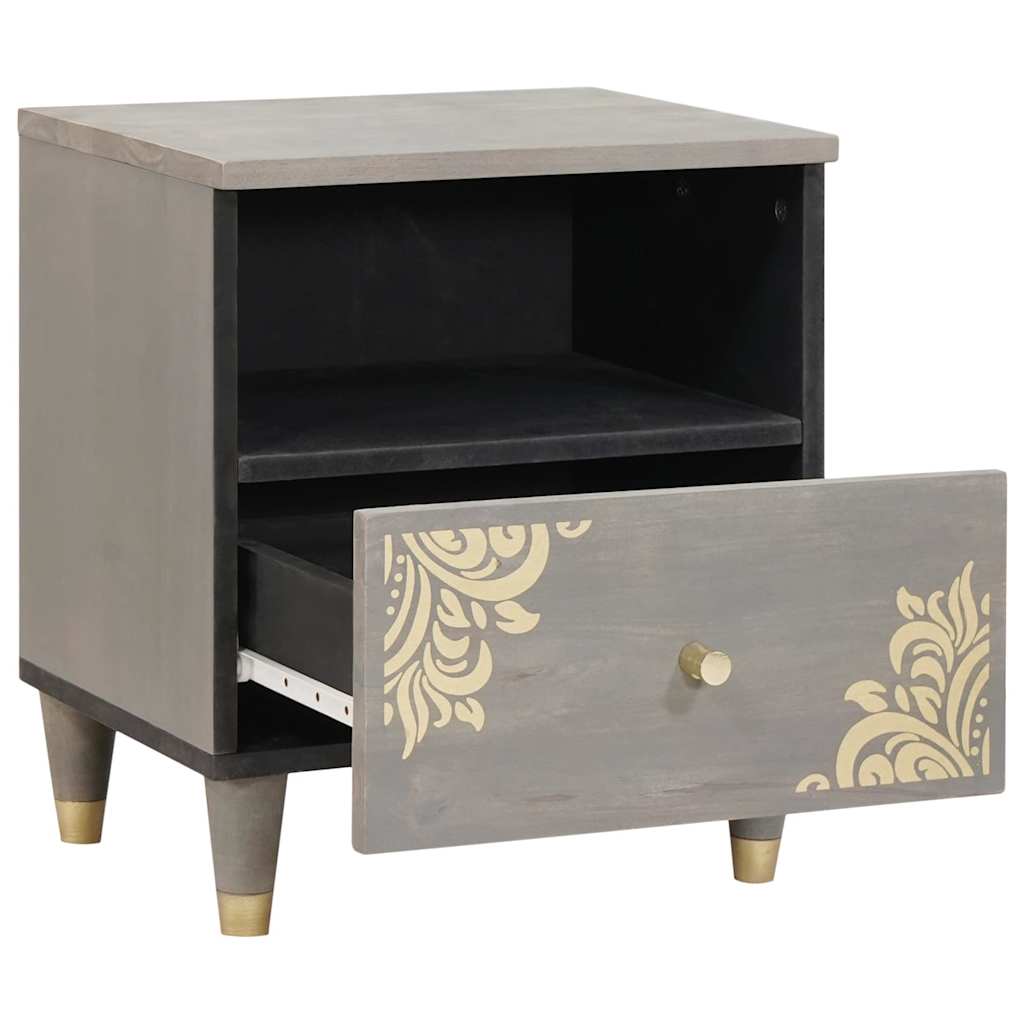 Armadio da Notte con cassetto 2 pcs Grigio 40 x 33 x 46 cm