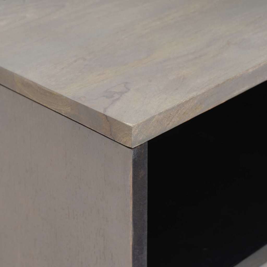 Armadio da Notte Grigio 50 x 33 x 62 cm legno massello di mango