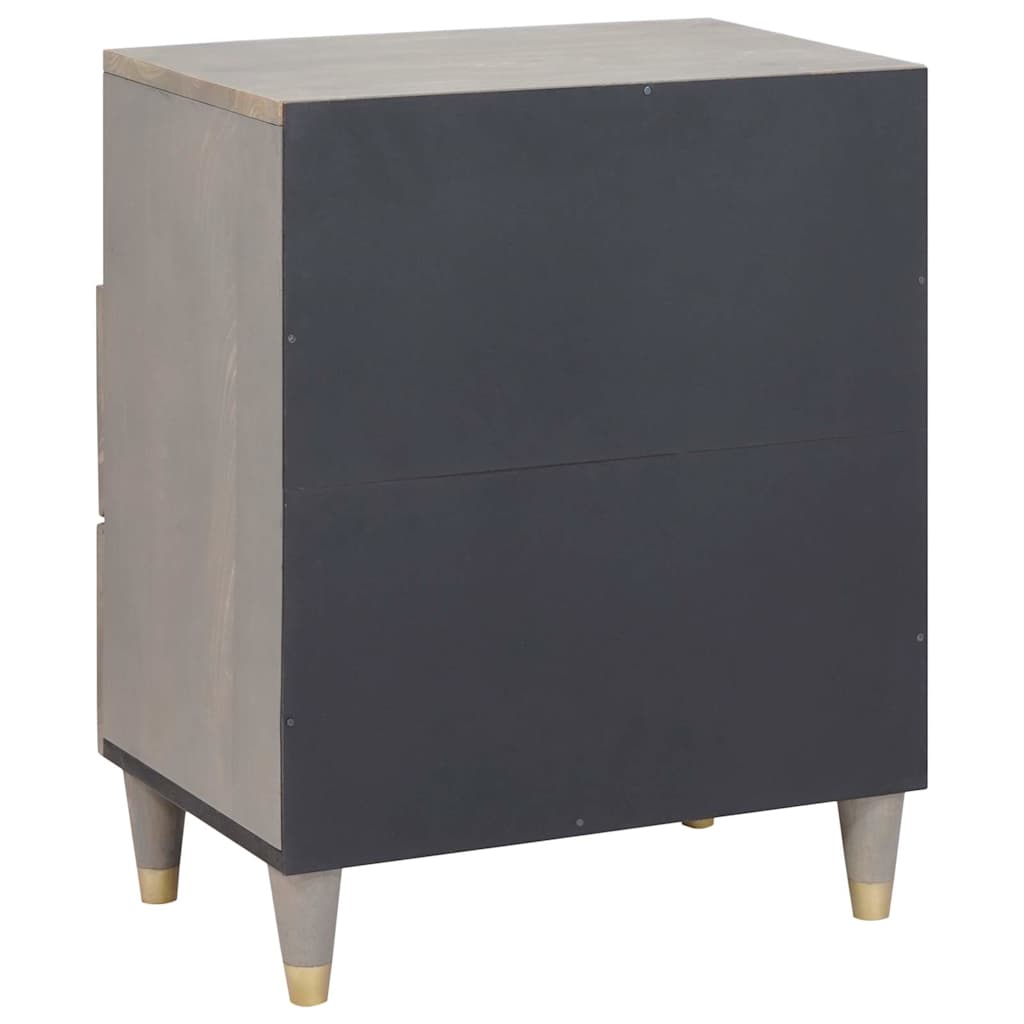 Armadio da Notte Grigio 50 x 33 x 62 cm legno massello di mango