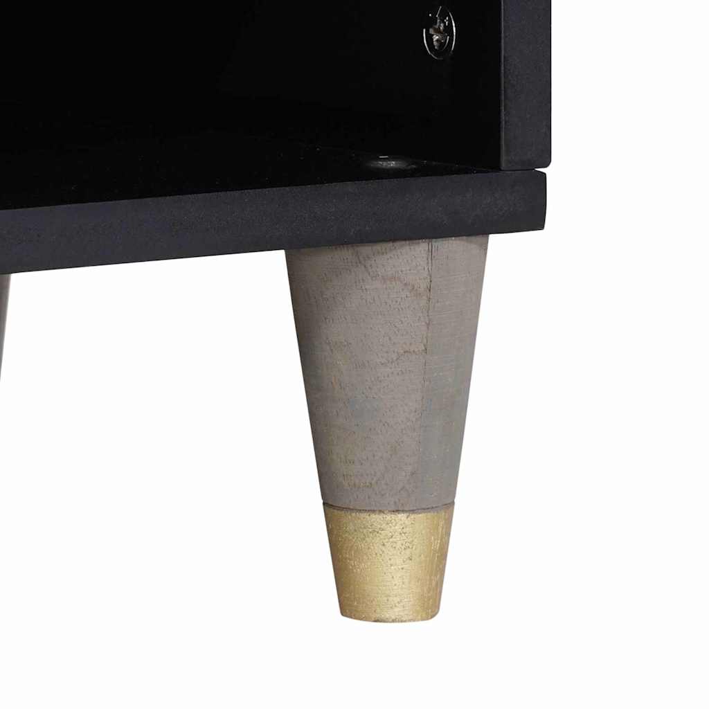 Mobile TV con cassetto Grigio e Oro 100 x 33.5 x 46 cm