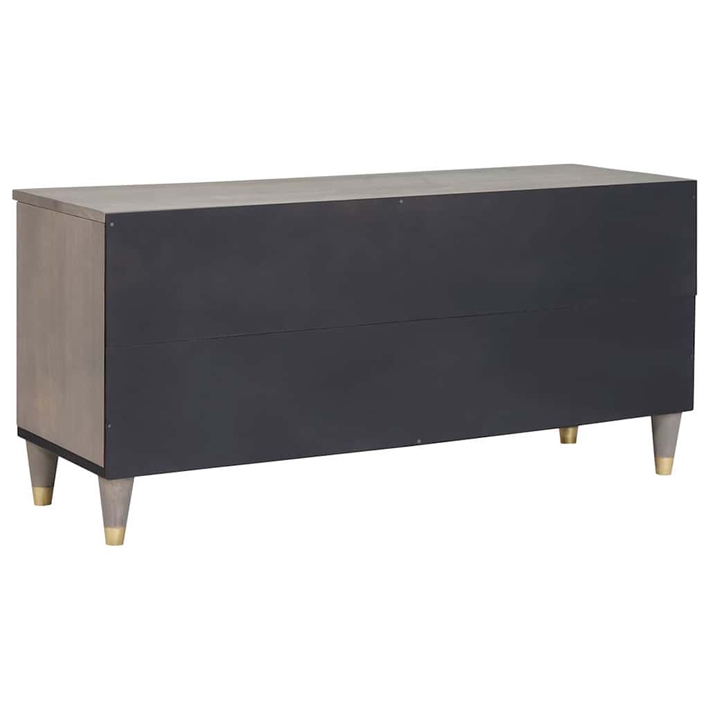 Mobile TV con cassetto Grigio e Oro 100 x 33.5 x 46 cm