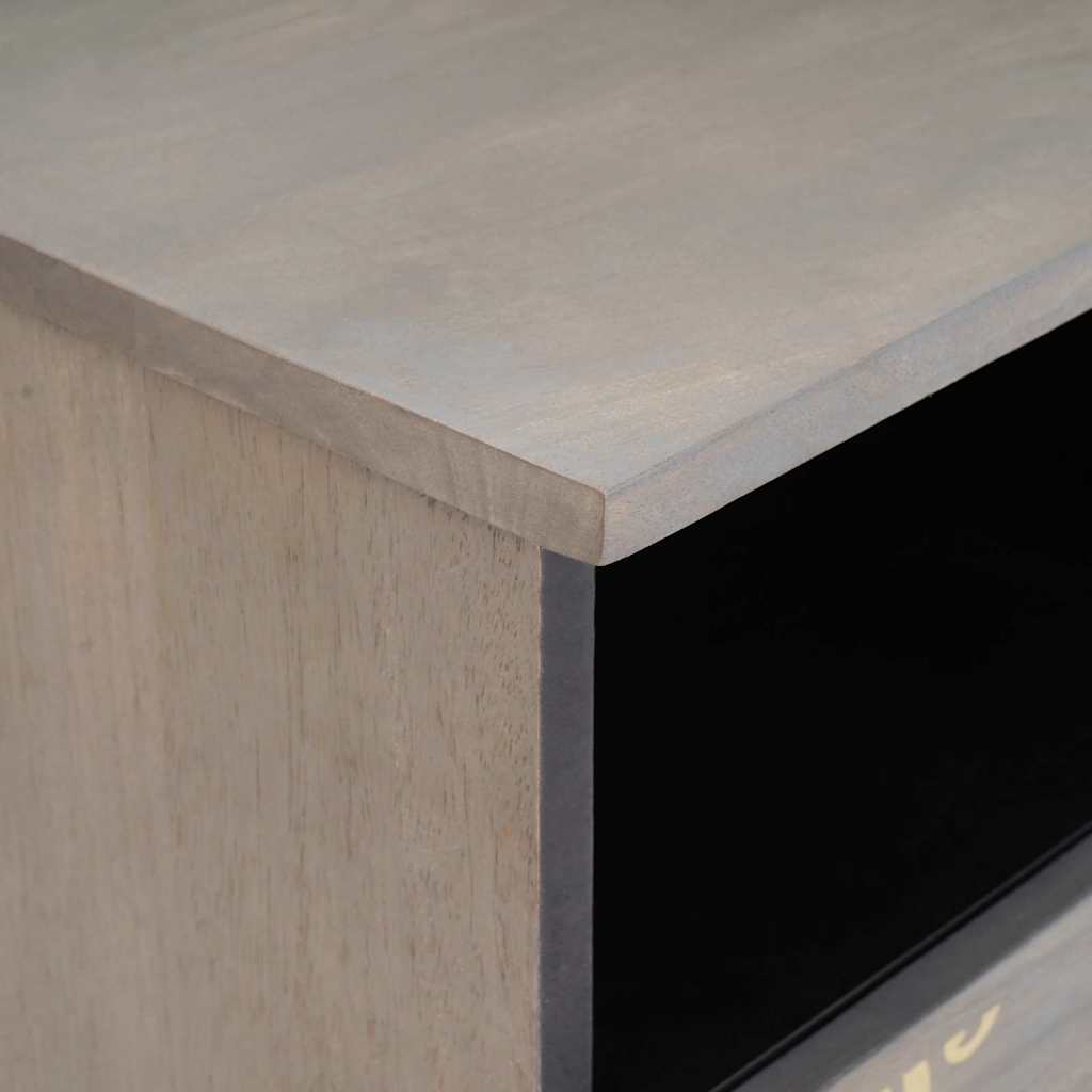 Mobile TV con cassetto Grigio e Oro 100 x 33.5 x 46 cm